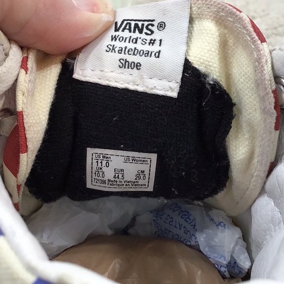 Vans men’s multicolor checkerboard high tops 11 - Picture 10 of 10